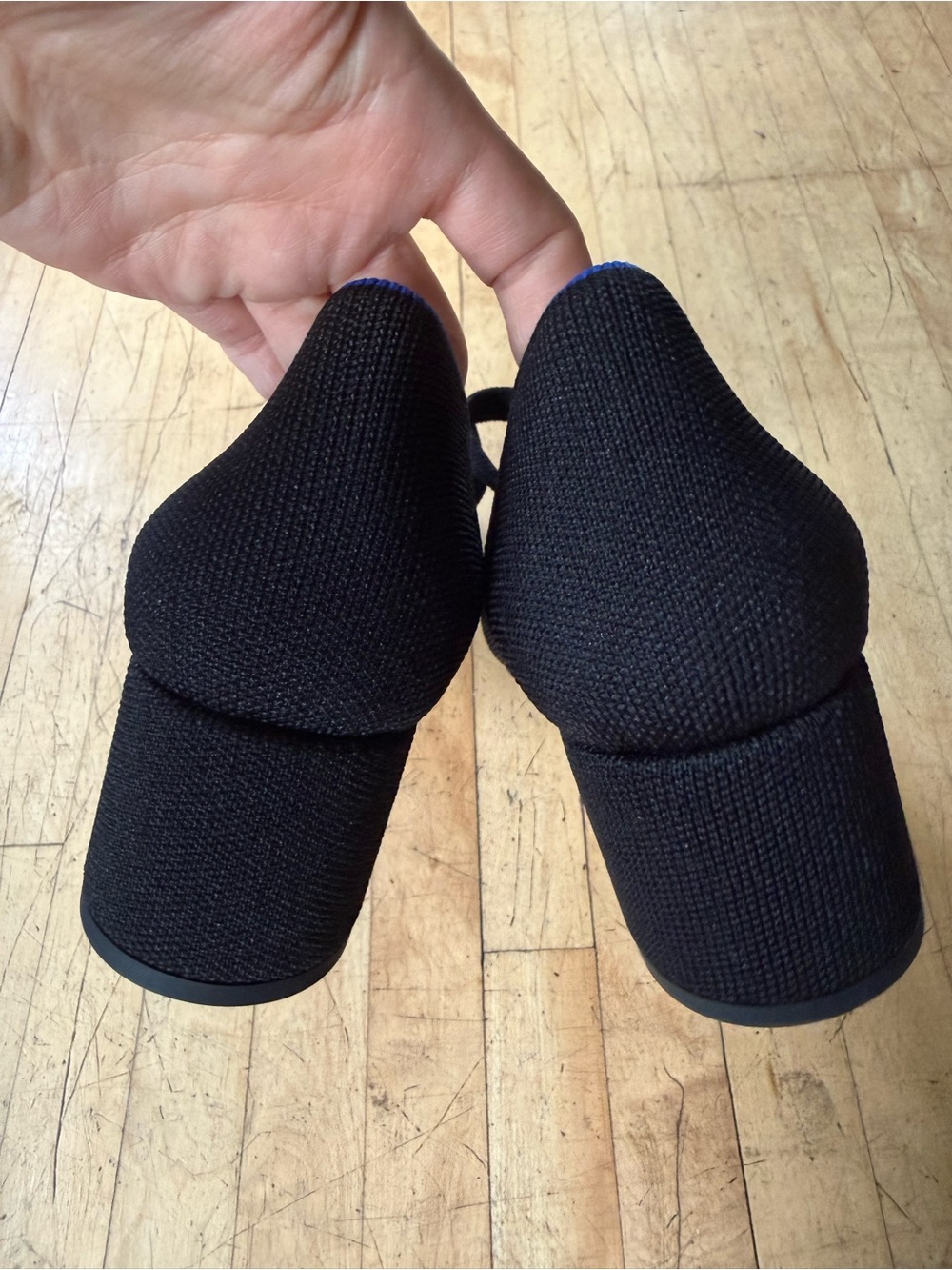 NWOT ROTHY’S The Mary Jane Block Heel Pump Round Toe Black Knit US 8.5 - Picture 7 of 12